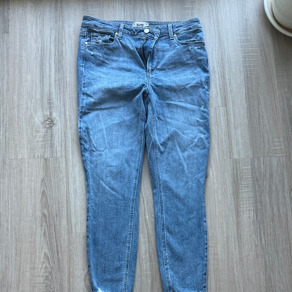 PAIGE Women's Skinny Jeans in Light Wash Blue